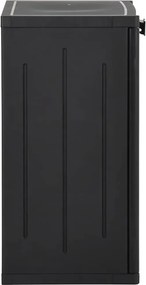 vidaXL Ντουλάπι Αποθήκευσης Κήπου Μαύρο 65x45x88 εκ. από Ρατάν PP