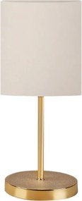 Φωτιστικό επιτραπέζιο Ingared Megapap E27 υφασμάτινο χρώμα κρεμ - χρυσό Φ15x39εκ.