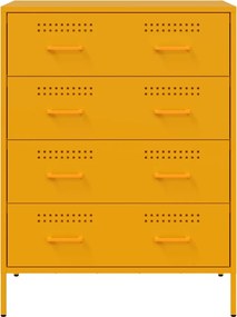 vidaXL Ντουλάπι Μουσταρδί 68x39x89 εκ. από Ατσάλι