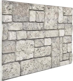 vidaXL Πάνελ τοίχου 10 pcs Γκρι 100 x 50 cm Αφρός EPS