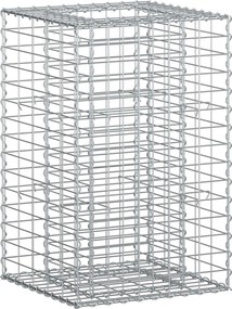 vidaXL Ανασηκωμένο κρεβάτι gabion Ασημί