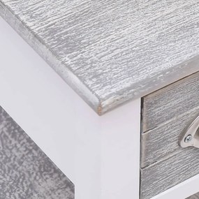 vidaXL Τραπέζι Βοηθητικό Γκρι 40 x 40 x 40 εκ. από Ξύλο Παυλώνιας