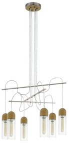 Φωτιστικό Οροφής Led Zacharo 1 96946 Brown Eglo Metal, Glass