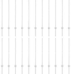 vidaXL Πό posts φράχτη 44 pcs Ασημί Γαλβανισμένο ατσάλι
