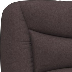 vidaXL Κρεβάτι με Στρώμα Hvar Σκούρο Καφέ 100x200 εκ. Υφασμάτινο