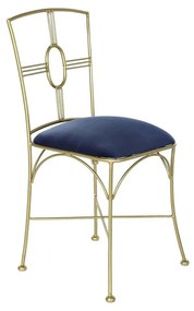 Καρέκλα Τραπεζαρίας DKD Home Decor Μπλε Χρυσό 45 x 42 x 88,5 cm