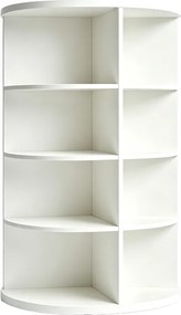 Γωνιακή ραφιέρα Benzal pakoworld λευκό MDF 80x30x120εκ