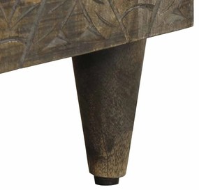 Ντουλάπι τηλεόρασης ανοιχτό γκρι 80x31,5x46 cm μασίφ ξύλο Mango - Γκρι