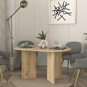 Τραπέζι Cortado Megapap χρώμα sapphire oak 138x80x75εκ.