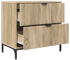 vidaXL Κομοδίνο Sonoma Δρυς 63.5 x 36 x 61 εκ Επεξεργασμένο ξύλο