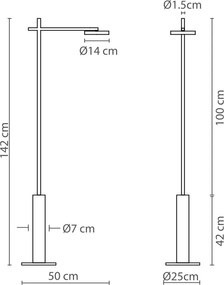Επιδαπέδιο Φωτιστικό Rafaela Floor 11,8W 2700K Λευκό Ματ