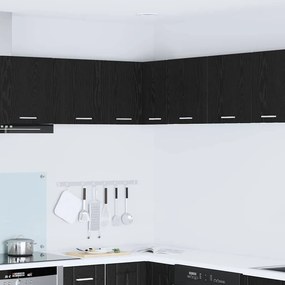 vidaXL Κρεμαστό ντουλάπι Μαύρος Δρυς και Λευκό 57 x 57 x 40 εκ.