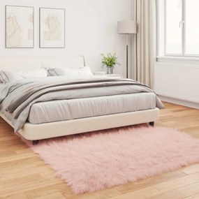 vidaXL Χαλί από τεχνητό πρόβειο δέρμα TAFALLA Ροζ 120 x 120 cm