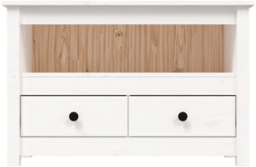 vidaXL Έπιπλο Τηλεόρασης Λευκό 79 x 35 x 52 εκ. από Μασίφ Ξύλο Πεύκου