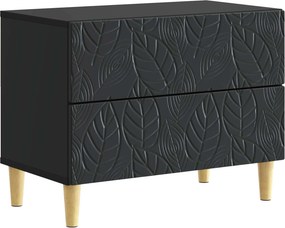 vidaXL Κομοδίνο Μαύρο 62 x 34,5 x 48 εκ Επεξεργασμένο Ξύλο