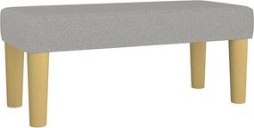 vidaXL Κρεβάτι Boxspring με Στρώμα Ανοιχτό Γκρι 100x200 εκ. Υφασμάτινο
