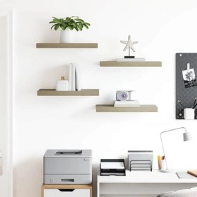 vidaXL Ράφια Τοίχου 4 τεμ. Χρώμα Δρυός 50x23x3,8 εκ. MDF