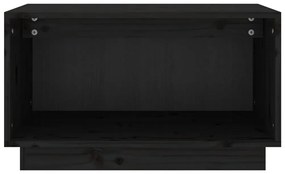 vidaXL Έπιπλο Τηλεόρασης Μαύρο 60 x 35 x 35 εκ. από Μασίφ Ξύλο Πεύκου