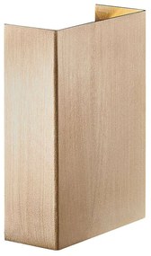 Φωτιστικό Τοίχου Fold 10 2019041035 10,5x14,8cm Led 2x250Lm 3,5W 3000K IP54 Brass Nordlux Brass,Plastic