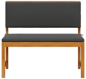 vidaXL πάγκος κήπου  με μαξιλάρια 100x50x91 εκ. από μασίφ ξύλο ακακίας
