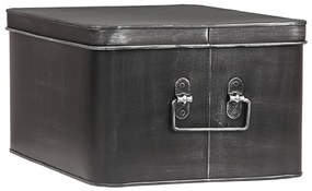 LABEL51 Κουτί Αποθήκευσης Media Χρώμα Αντικέ Μαύρο 35 x 27 x 18 εκ. XL