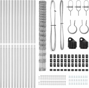 vidaXL Στύλος Περιφράξεων Γαλβανισμένο 25 x 1,5 m Ατσάλι