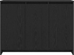 vidaXL Πλαϊνό γραφείο Μαύρο 102 x 29.5 x 75 εκ Επεξεργασμένο ξύλο