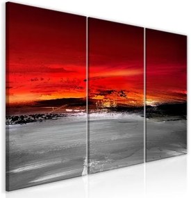 Πίνακας - Crimson Landscape (3 Parts) - 60x30