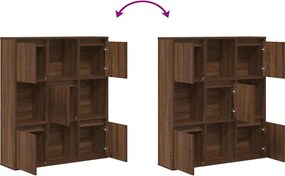 vidaXL Βιβλιοθήκη Καφέ Δρυς 89x24x101,5 εκ. από Επεξεργασμένο Ξύλο
