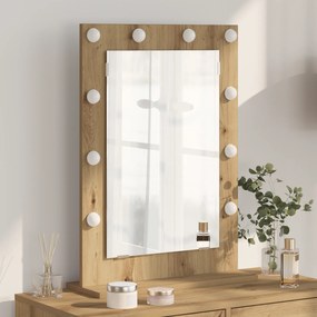 vidaXL Καθρέφτης Vanity Αρτιστίκ δρυς Ξύλο 70 x 50 x 18 εκ.
