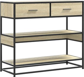 vidaXL Τραπέζι Κονσόλα Sonoma Δρυς 90x35x80 εκ. Επεξεργασμένο Ξύλο