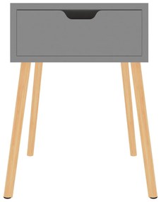 vidaXL Κομοδίνα 2 τεμ. Γκρι 40 x 40 x 56 εκ. από Επεξεργ. Ξύλο