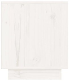 Κομοδίνα 2 τεμ. Λευκά 40 x 34 x 40 εκ. από Μασίφ Ξύλο Πεύκου - Λευκό