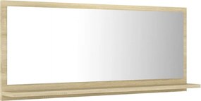 vidaXL Καθρέφτης Μπάνιου Sonoma Δρυς 90 x 10,5 x 37 εκ. Μοριοσανίδα