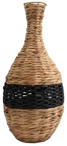 Βάζο Δαπέδου Ψάθινο Umeko 726-124-001 31x66cm Natural-Black Ψάθα
