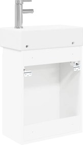 vidaXL Μονάδα μπάνιου με βρύση Λευκό 45,5 x 22,5 x 84 εκ