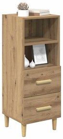 vidaXL Πλαϊνό γραφείο με συρτάρι artisan δρυς 34 x 34.5 x 90 εκ