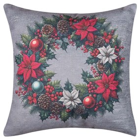 Χριστουγεννιάτικη Μαξιλαροθήκη (45x45) Silk Fashion ks2026-8