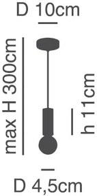 Φωτιστικό Οροφής  SE21-BL-4 ADEPT TUBE BLACK PENDANT Δ1