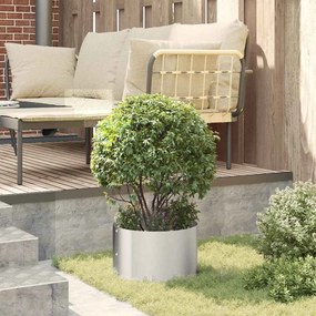vidaXL Γλάστρα Κήπου Ασημί 30 x 30 x 20 cm Ανοξείδωτο ατσάλι
