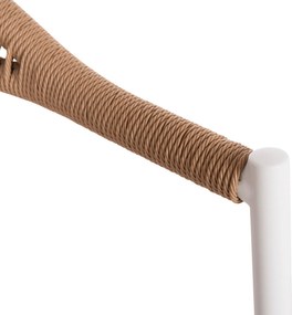 ΠΟΛΥΘΡΟΝΑ BERG HM6284.01 ΑΛΟΥΜΙΝΙΟ &amp; TEXTILENE ΛΕΥΚΟ--P.E.TWISTED RATTAN 55x56x79Υεκ