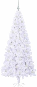 vidaXL Τεχνητό Χριστουγεννιάτικο Δέντρο Λευκό 180 cm PVC και Ατσάλι