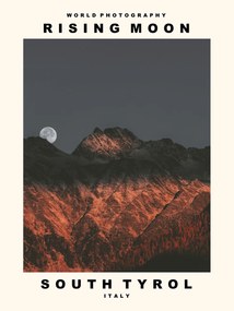 Φωτογραφία Τέχνης Rising Moon (South Tyrol, Italy), (30 x 40 cm)