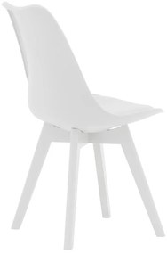 Καρέκλα Gaston PP-PU λευκό-πόδι ξύλο λευκό 49.5x54x81.5 εκ.