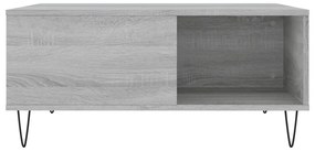 vidaXL Τραπεζάκι Σαλονιού Γκρι Sonoma 80x80x36,5εκ. Επεξεργασμένο Ξύλο
