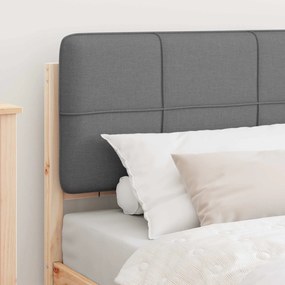 vidaXL Σκελετός Κρεβατιού με Επενδεδυμένο Κεφαλάρι Ανοιχτό γκρι