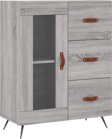 vidaXL Ντουλάπι Γκρι Sonoma 69,5 x 34 x 180 εκ. Επεξεργασμένο Ξύλο