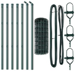 vidaXL Τεντώτο με στήριγμα Πράσινο 0,4 x 10 μ Χάλυβας και PVC