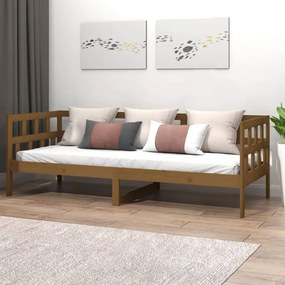 Καναπές Κρεβάτι Καφέ Μελί 90 x 190 εκ. από Μασίφ Ξύλο Πεύκου