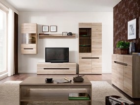 Σιφονιέρα Boston P102, San remo δρυς, Με συρτάρια και ντουλάπια, 84x136x42cm
